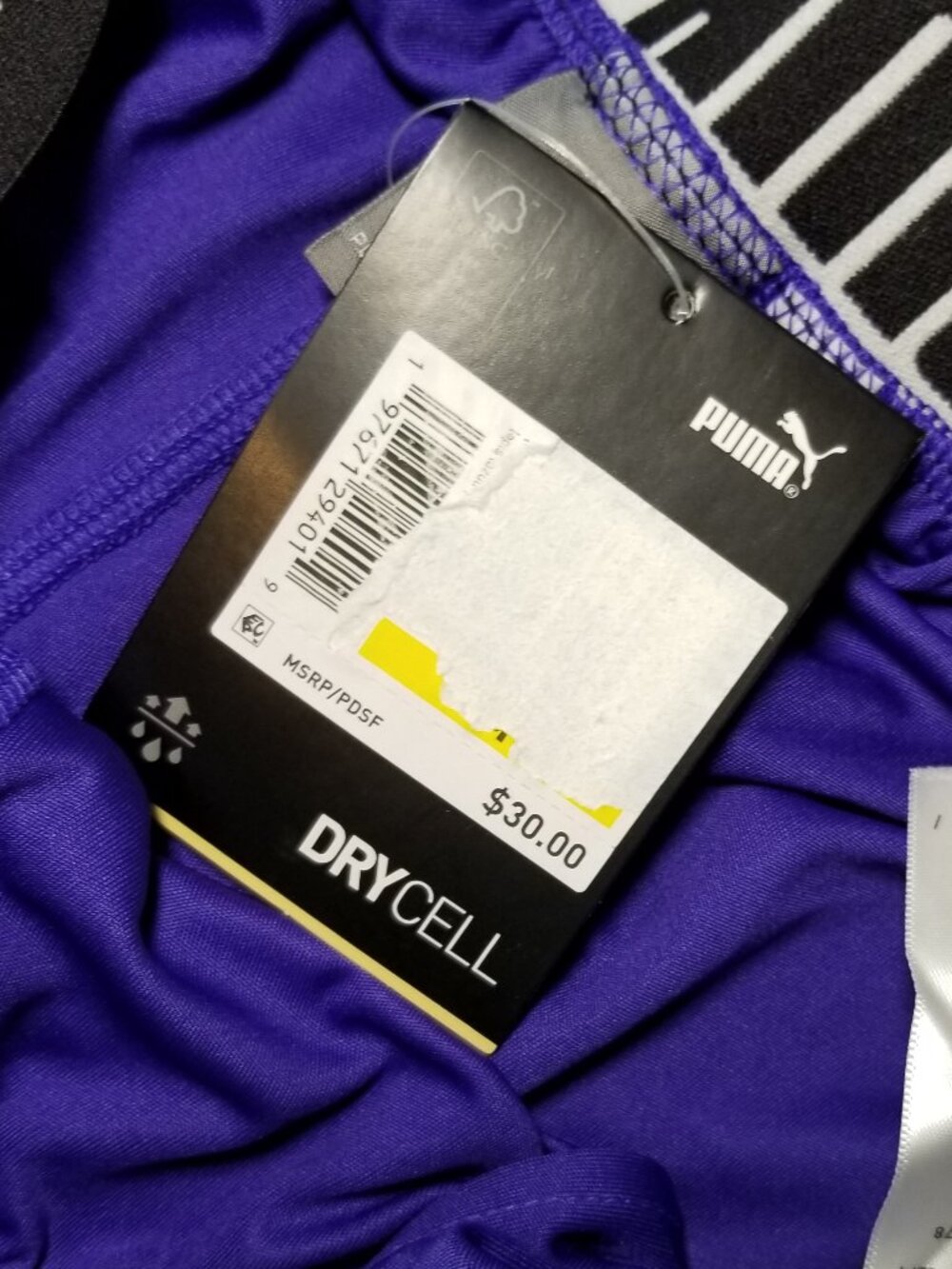 Puma Womens Medium DryCell Shorts Purple Black Activewear Athletic Workout NWT - Picture 4 of 6